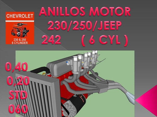 Anillos Motor 250/230/jeep 242 Pc Piston ( Usa) 