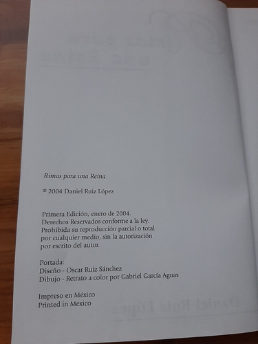 Rimas Para Una Reina. Daniel Ruiz López. 2004.