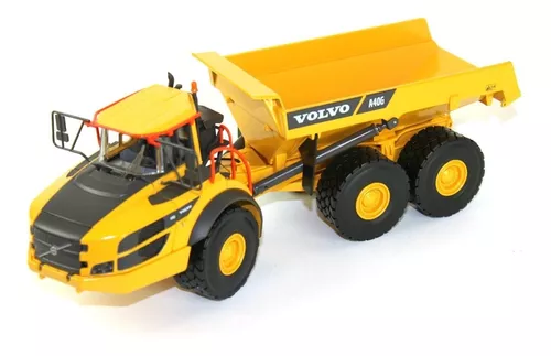 Miniatura Caminhão Articulado Volvo Hauler A60H 1:64 - Amarelo