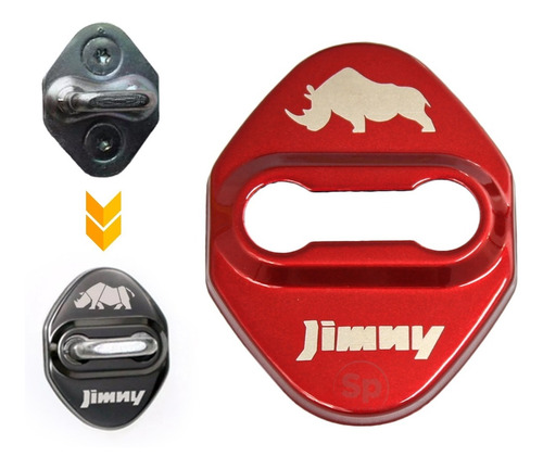 Imagen 3 de 7 de Moldura De Puerta Estetico Color Rojo Suzuki Jimny 21+