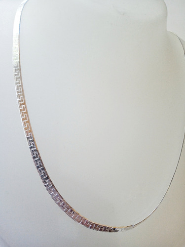 Cadena Regulable Cinta Griega Plata 925 Italy 5,40gr