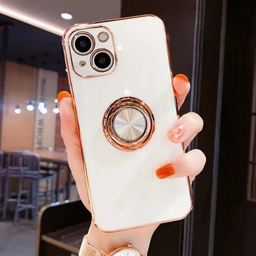 Capa Luxo Premium Aveludada Branca para iPhone 14, 14 Plus e 14 Pro Max com Proteção de Câmera