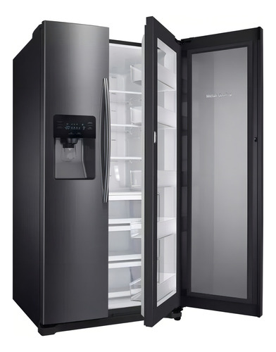 Refrigerador con freezer inverter Samsung RS25H5111WW color negro con capacidad de 712L 220V