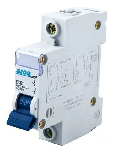 Interruptor Termomagnetico Llave Termica Unipolar 15 A Sica