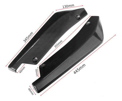 Imagen 5 de 6 de Parachoques Trasero Lip Splitter Universal Car Side Fender