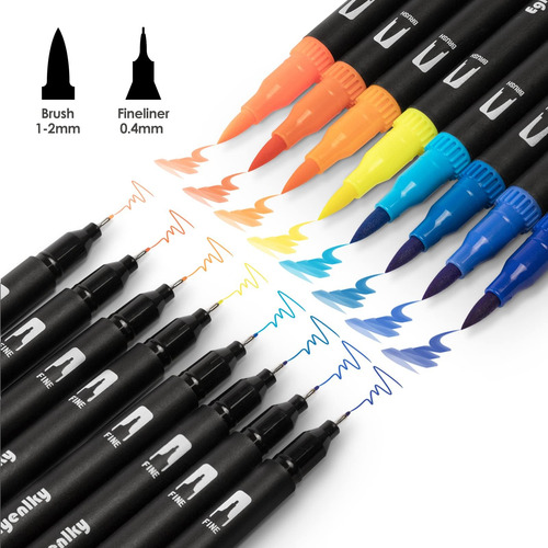 Eglyenlky 80 Marcadores Para Libro De Colorear Para Adultos,