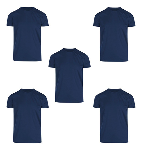 Pack 5 Playeras Manga Corta Hombres Deportiva Casual Basica