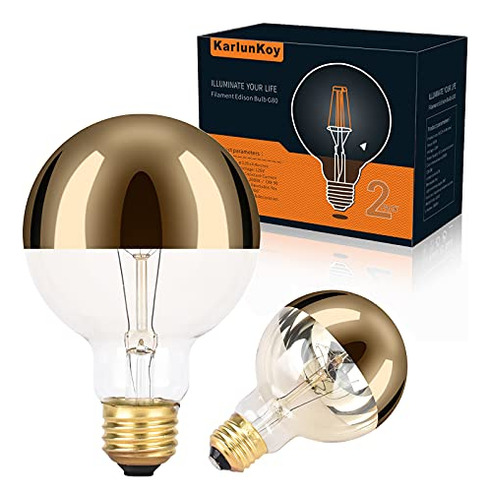 Bombilla Edison Karlunkoy, 60w, Dimmable, Forma Globo