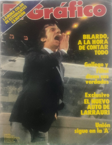 El Gráfico 3307 Lamina Estudiantes Campeón 1982, Unión Quilm