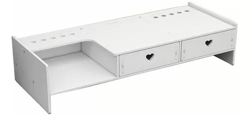 Soporte de monitor / elevador de monitor / soporte de monitor dual / madera  maciza / colores personalizados / estante de escritorio -  México