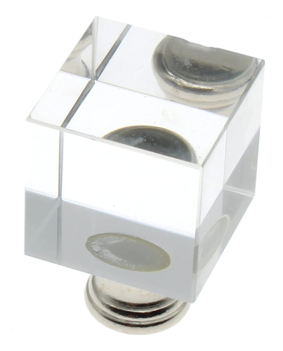 1/4-27 Cubo De Cristal De La Lampara De Remate Cuadrado Tran