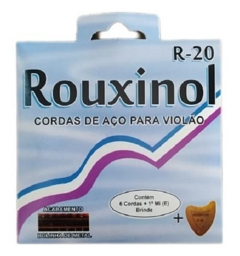 Encordoamento P/violão Aço Rouxinol R20 Com Bolinhas+brindes