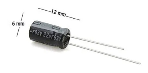 25 Piezas Capacitor Electrolitico 22µf 63 V