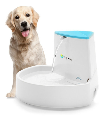 2.5l Automático Mascotas Agua Fuente Perro Gato Bowl Plato F