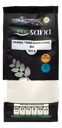 Harina Trigo Sarraceno 500g Sin Gluten Organica - Ecosana