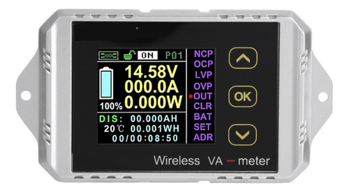 Voltímetro Inalámbrico, Pantalla Lcd A Color, Voltaje Dc, Am