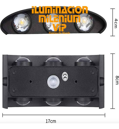 Aplique Led 6w 3000k 6500k Exterior Ac85/265v Decorativo P32