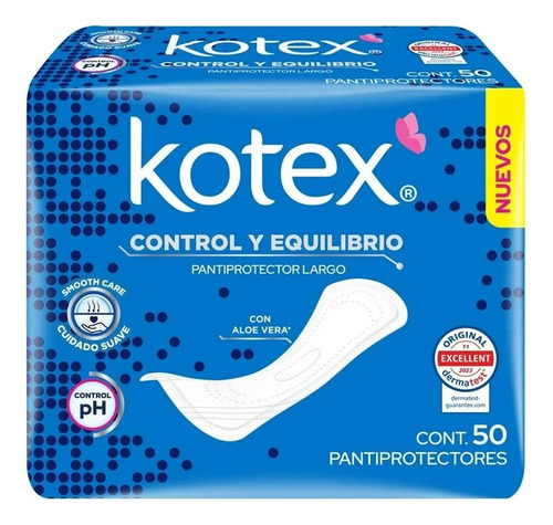 4 Pza Pantiprotectores Kotex Rosa Largos Control Y Equilibri