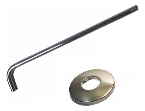 ... . Kit Regadera Tipo Lluvia 30 Cm + Tubo 50 Cm Moderno