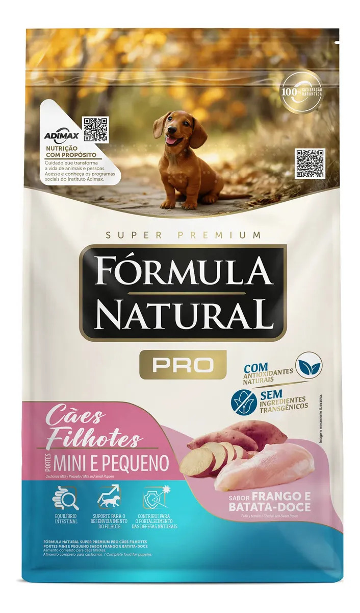 Ração Seca Fórmula Natural Cães Filhote Mini Frango Arroz 2,5kg