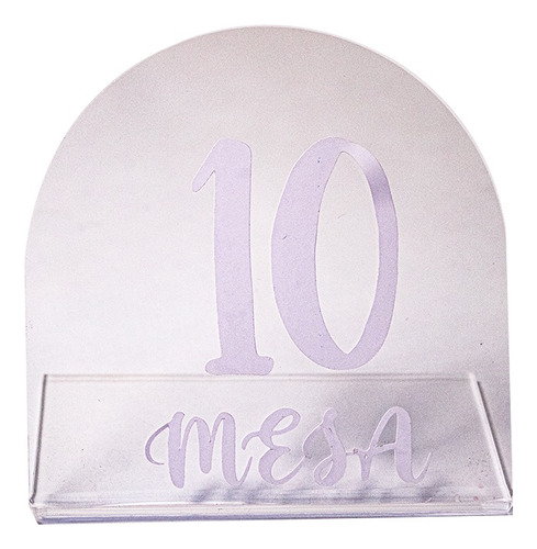 Soporte Para Números Mesa Acrílico Transparente Vinil 10pz