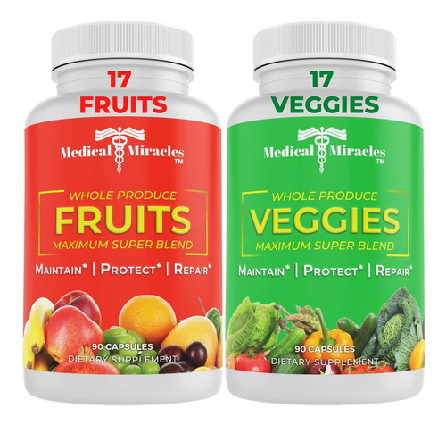 Medical Miracles - Suplementos De Frutas Y Verduras - 90 Cps
