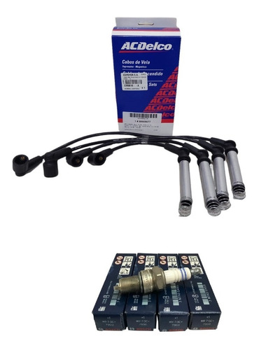 Juego Cables Acdelco + Bujias Bosch Suzuki Fun 1.0 - 1.4 8v