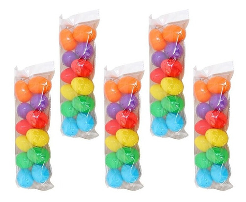Kit Com 12 Ovos De Plástico Surpresa Coloridos Para Páscoa