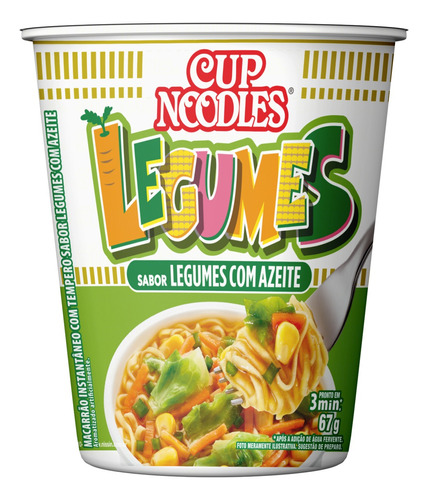 Macarrão Instantâneo Legumes com Azeite Cup Noodles Copo 67g