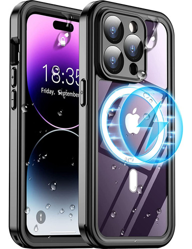 Temdan Funda Magnética Real 360 Para  Phone 14 Pro Max Impe