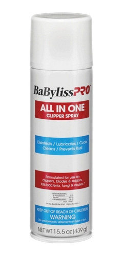 Babyliss Spray 5 En 1 Lubricante P/ Tijera Cortadora 439 Ml