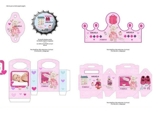 Kit Imprimible Baby Shower Girl Niña 100% Editable