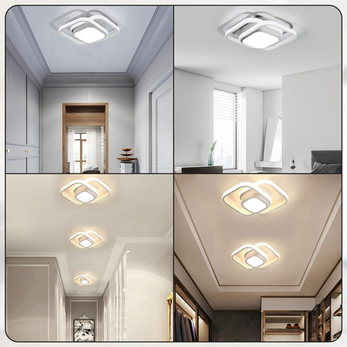 Sonheo Lámparas De Techo Led Colgante Modernas Decorativa Sala Baño Y Interiores Incluye Focos Con 3 Modos De Luz blanca cálida neutra 36w blanco