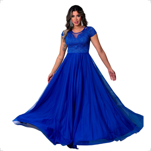 Vestido De Festa Azul Royal - Madrinha, Casamento Formatura
