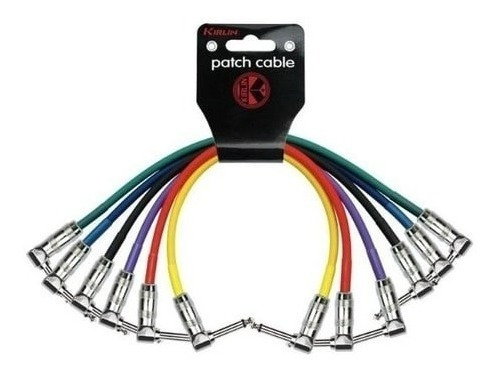 Set 6 Cables Patch Efecto Conectores Metálicos Kirlin