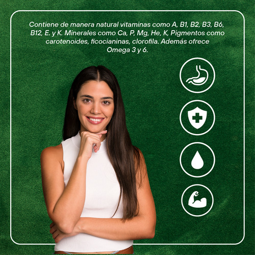 Alga Espirulina En Capsula Pack-2 Pastilleros De 90 Caps C/u