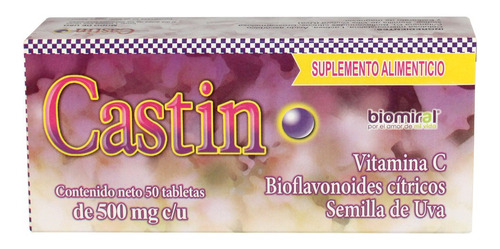 Castin 50 Tabletas Suplemento Alimenticio Vitamina C 