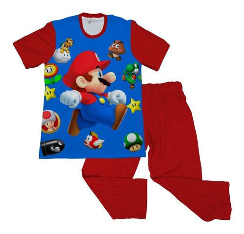 Pijama Niño Personalizada Mario Bros