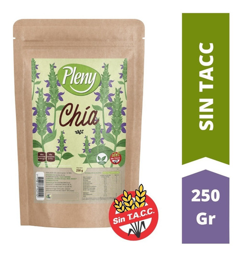 Semillas De Chía Pleny Doypack X 250 G - Sin Tacc