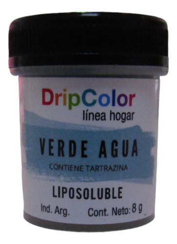 Colorante Polvo Liposoluble Verde Agua 8gr Dripcolor 