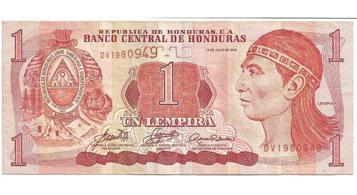 Honduras 1 Lempira 2006 Pick 84 Usado