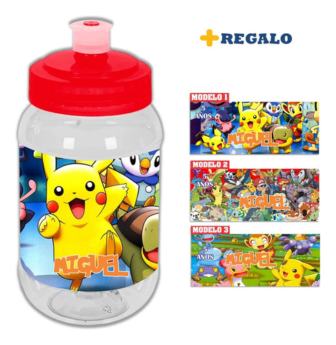 Kit Fiesta 10 Cilindros Dulceros Personalizados Personaje A Elegir Lisa Pokemon Pikachu
