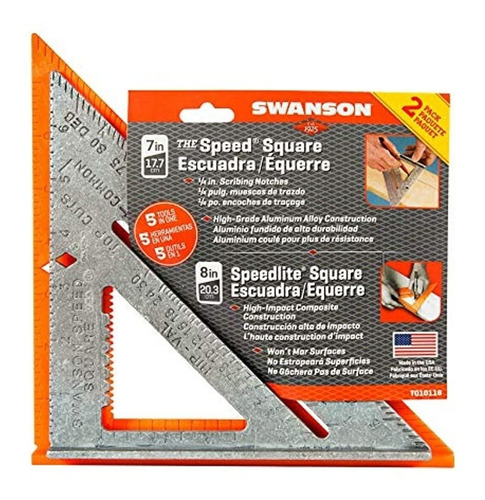 Swanson Tool Co Inc T010118 Pack 2 Value Pack 7in Speed Rrsq