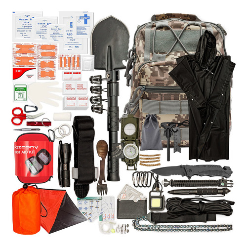 Kit De Supervivencia De Emergencia Y Primeros Auxilios Y To.