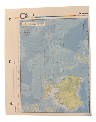 Mapa N3 Alfa Block Por 40 Unidades America Central Fisico Politico