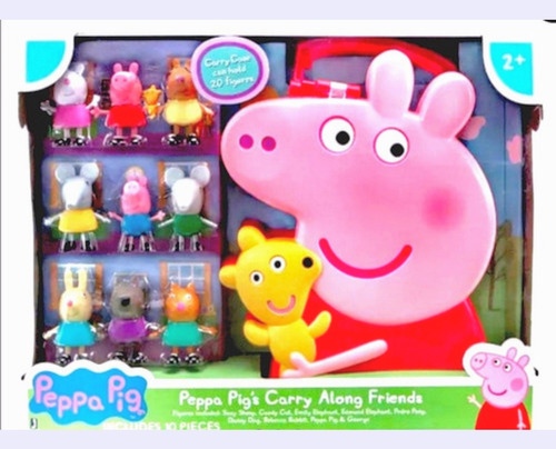 Mochila Peppa Pig Carry Along Friends 9 Figuras