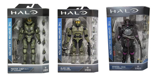 Halo Spartan Collection 3 Pack Master Chief Alice Yokai