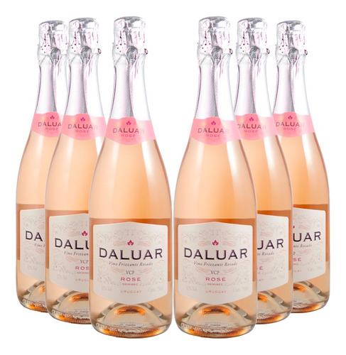 Vino Espumoso Daluar Frizzante Rose Demisec 750 Ml X6 Ehogar