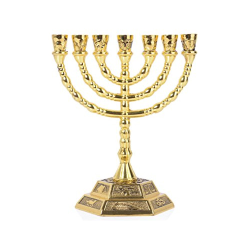 12 Tribus Of Israel Menorah, Jerusalen Temple 7 Rama Judio C