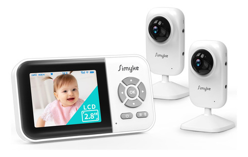 Simyke Monitor De Video Para Bebes Mejorado Con 2 Camaras Y